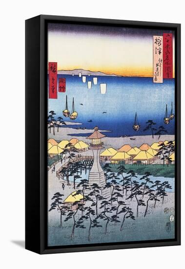 Print of Coastal Scene by Hiroshige-Stefano Bianchetti-Framed Premier Image Canvas