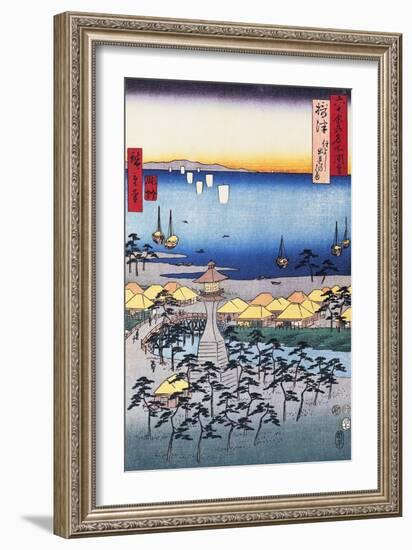 Print of Coastal Scene by Hiroshige-Stefano Bianchetti-Framed Giclee Print