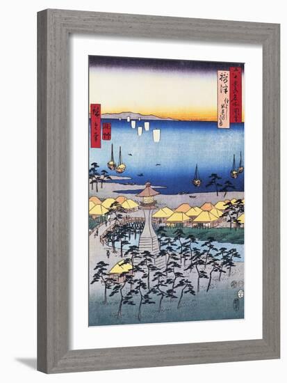 Print of Coastal Scene by Hiroshige-Stefano Bianchetti-Framed Giclee Print