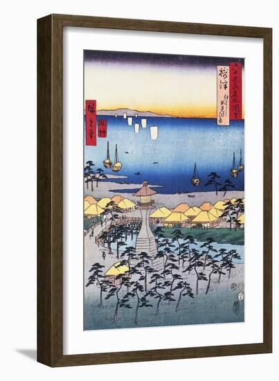 Print of Coastal Scene by Hiroshige-Stefano Bianchetti-Framed Giclee Print