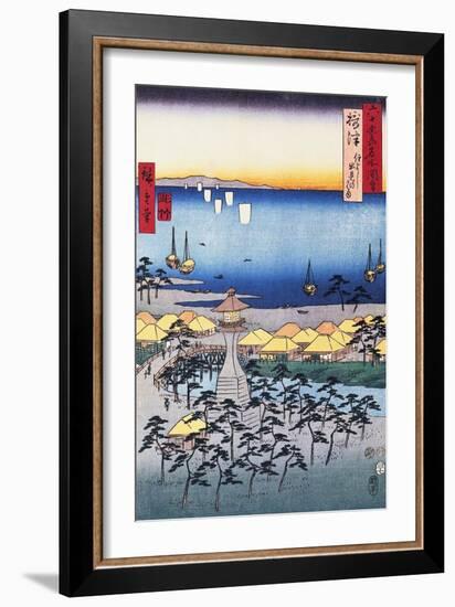 Print of Coastal Scene by Hiroshige-Stefano Bianchetti-Framed Giclee Print