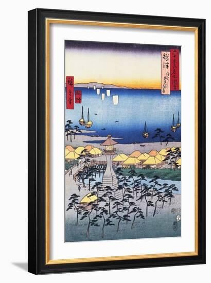 Print of Coastal Scene by Hiroshige-Stefano Bianchetti-Framed Giclee Print