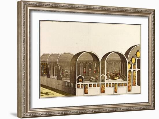 Print of Cross Section of Roman Baths-null-Framed Giclee Print