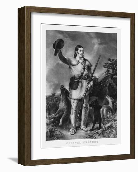 Print of Folk Hero and Frontiersman Davy Crockett-Stocktrek Images-Framed Art Print