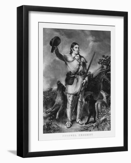 Print of Folk Hero and Frontiersman Davy Crockett-Stocktrek Images-Framed Art Print