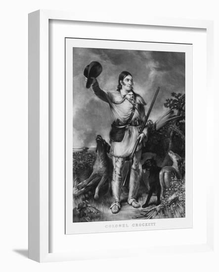 Print of Folk Hero and Frontiersman Davy Crockett-Stocktrek Images-Framed Art Print
