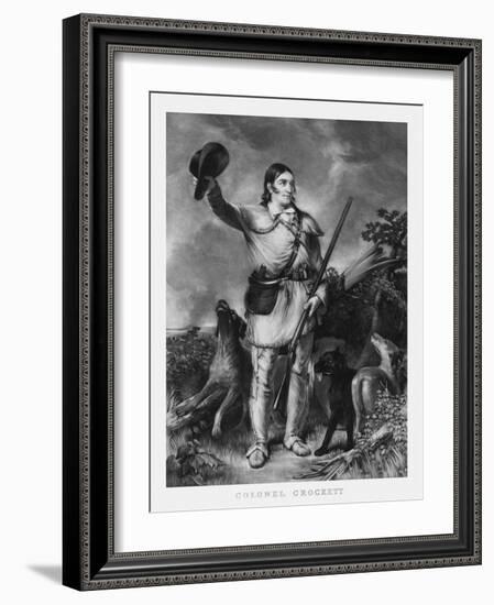 Print of Folk Hero and Frontiersman Davy Crockett-Stocktrek Images-Framed Art Print