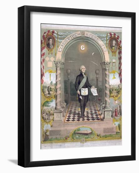 Print of President George Washington Dressed as a Freemason-null-Framed Giclee Print