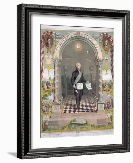 Print of President George Washington Dressed as a Freemason-null-Framed Giclee Print