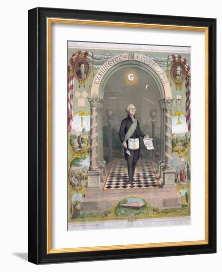 Print of President George Washington Dressed as a Freemason-null-Framed Giclee Print