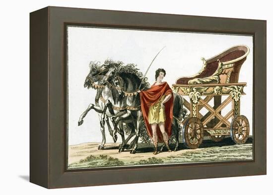 Print of Roman Chariot-null-Framed Premier Image Canvas
