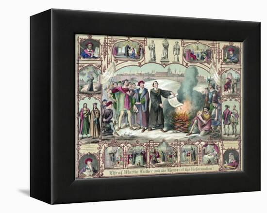 Print of the Life of Martin Luther and the Heroes of the Reformation-null-Framed Premier Image Canvas