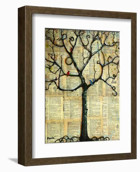 Print Tree of Life Mixed Media Painting-Blenda Tyvoll-Framed Art Print