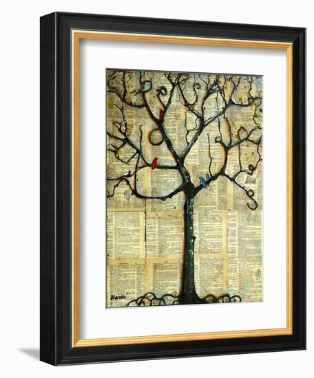 Print Tree of Life Mixed Media Painting-Blenda Tyvoll-Framed Art Print