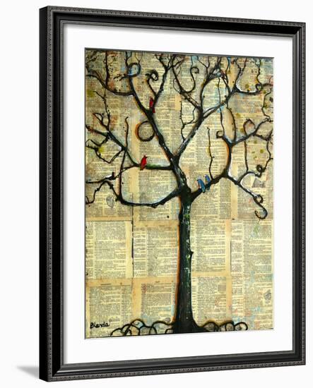 Print Tree of Life Mixed Media Painting-Blenda Tyvoll-Framed Art Print