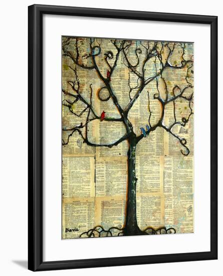 Print Tree of Life Mixed Media Painting-Blenda Tyvoll-Framed Art Print