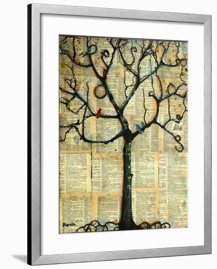 Print Tree of Life Mixed Media Painting-Blenda Tyvoll-Framed Art Print