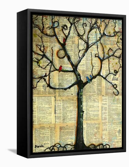 Print Tree of Life Mixed Media Painting-Blenda Tyvoll-Framed Stretched Canvas