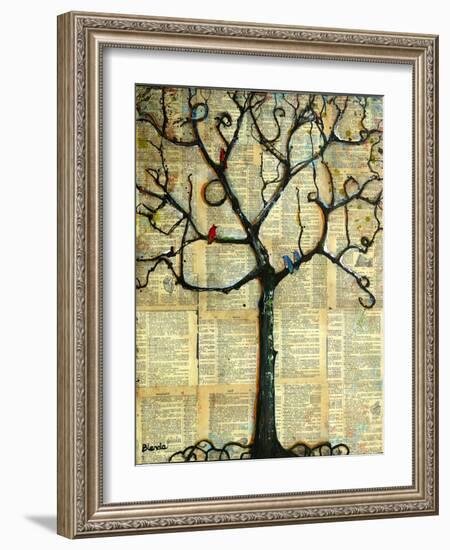 Print Tree of Life Mixed Media Painting-Blenda Tyvoll-Framed Art Print