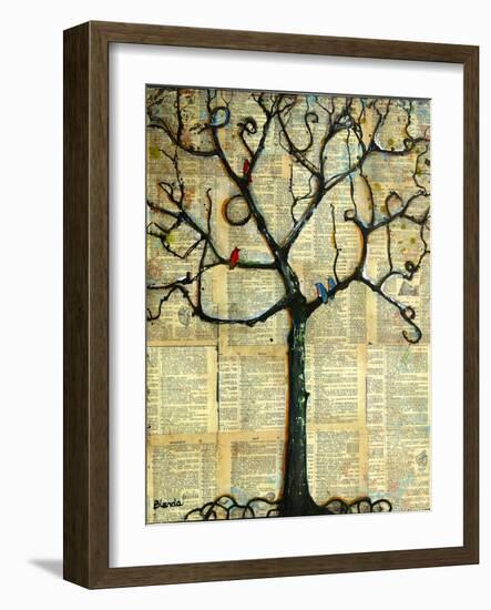 Print Tree of Life Mixed Media Painting-Blenda Tyvoll-Framed Art Print