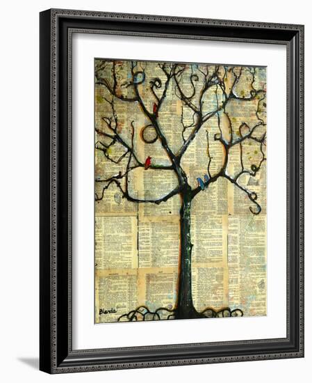 Print Tree of Life Mixed Media Painting-Blenda Tyvoll-Framed Art Print