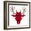 Print With Deer In Hipster Style-incomible-Framed Art Print