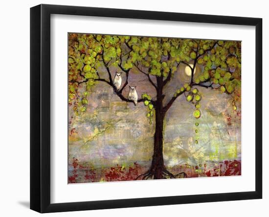 Print with Owls Moon River Tree-Blenda Tyvoll-Framed Art Print