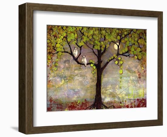 Print with Owls Moon River Tree-Blenda Tyvoll-Framed Art Print