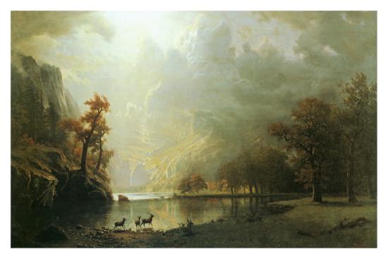 Sierra Nevada Morning Art Print by Albert Bierstadt at