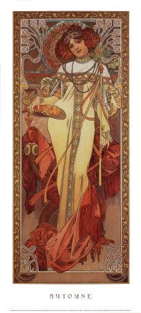 Automne, 1900 Art Print by Alphonse Mucha at eu.art.com