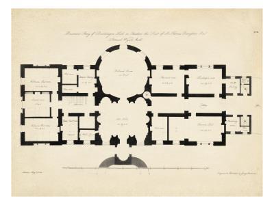 Antique Building Plan I Art Print at Art.com