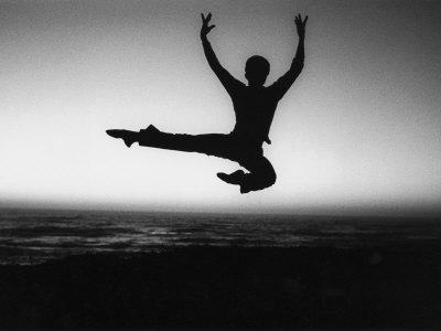 Silhouette of Male Ballet Dancer Photographic Print by Bonnie Kamin at