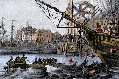 Boston Tea Party, a Protest against British Taxes Before ...