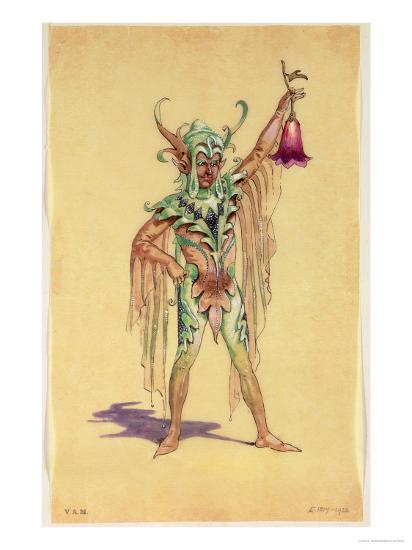 Robin Goodfellow, the Puck, Costume Design for "A Midsummer Night's