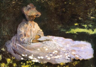 Woman Reading Art Print by Claude Monet at Art.com