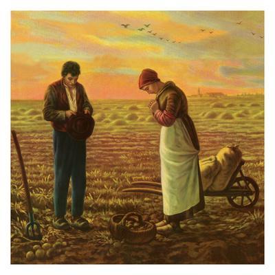 The Angelus Art Print by Jean-François Millet at Art.com