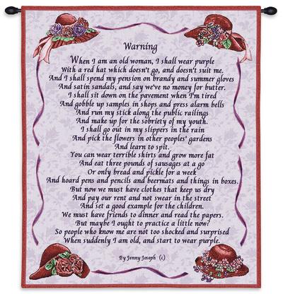 Warning by jenny joseph essay picture