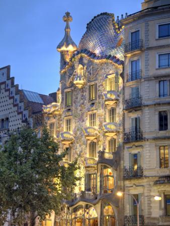Casa Batllo (By Gaudi), Passeig De Gracia, Barcelona ...