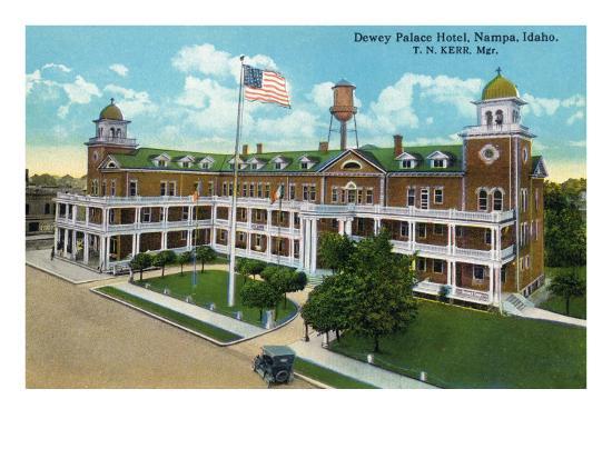 Nampa Idaho Exterior View Of The Dewey Palace Hotel C 1926 Art Nampa Idaho Exterior View Of The Dewey Palace Hotel C 1926