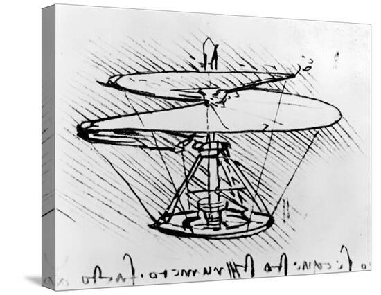 Detail of a Design For a Flying Machine, c.1488 Giclee Print by Leonardo da Vinci at Art.com