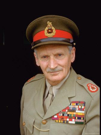 Field Marshal Viscount Bernard L. Montgomery in Uniform at Shape ...