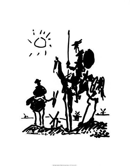 ImageÂ : Don Quixote, c.1955 Art Print by Pablo Picasso at Art.com