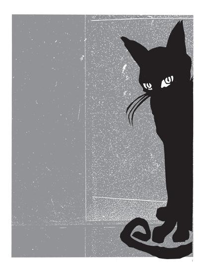 Black Cat 2 Art Print by Print Mafia at Art.com