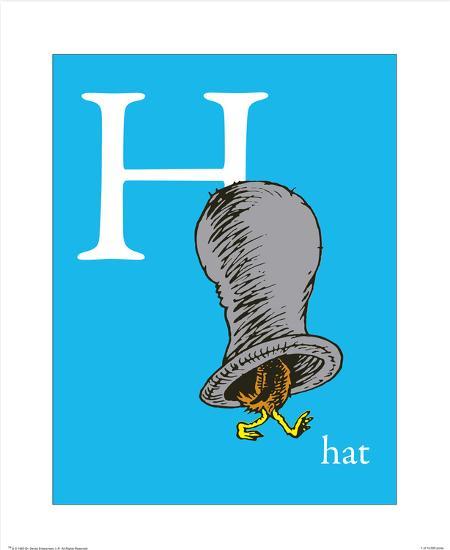 h is for hat blue