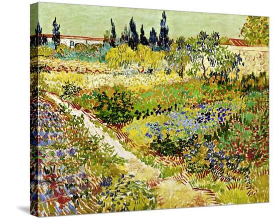 Flowering Garden with Path, Arles, 1888 Giclee Print by Vincent van