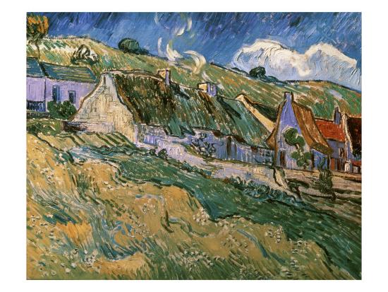 Thatched Cottages Giclee Print by Vincent van Gogh at Art.com