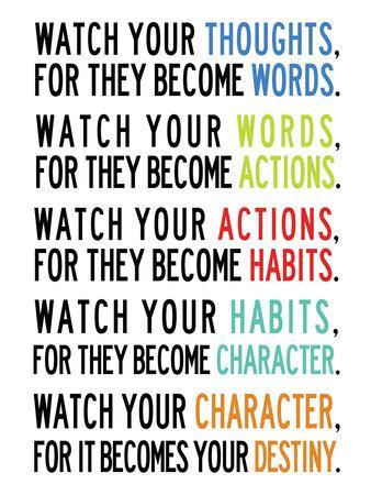 Watch Your Thoughts Colorful Poster at Art.co.uk Watch Your Thoughts Colorful Poster at Art.co.uk