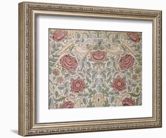 Printed Chintz Cotton and Linen Chemise in the Rose Pattern, 1896-William Morris-Framed Giclee Print