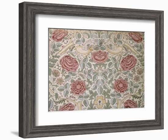 Printed Chintz Cotton and Linen Chemise in the Rose Pattern, 1896-William Morris-Framed Giclee Print