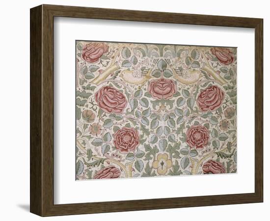 Printed Chintz Cotton and Linen Chemise in the Rose Pattern, 1896-William Morris-Framed Giclee Print